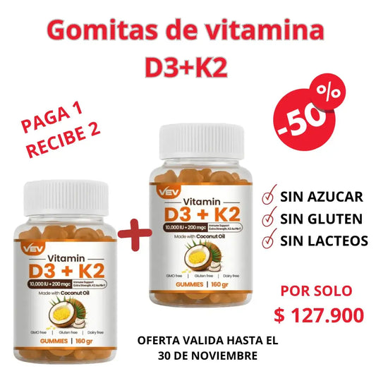 Gomas Vitamin D3 + K2