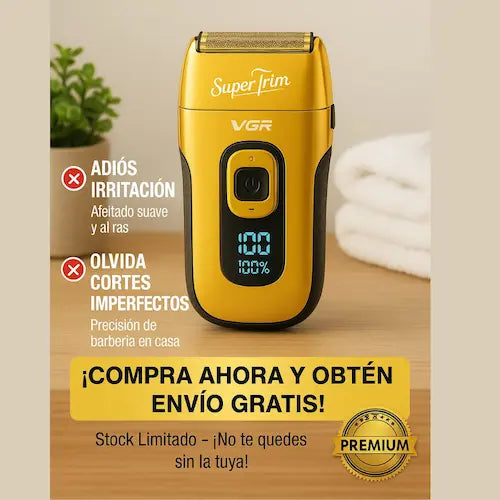 afeitadora profesional, afeitadora eléctrica hombre, afeitadora VGR, máquina de afeitar sin irritación, barbería en casa, cuidado masculino premium, grooming kit, afeitadora recargable.