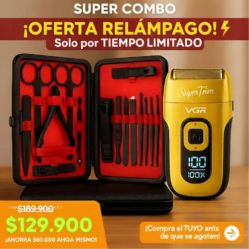 afeitadora profesional, afeitadora eléctrica hombre, afeitadora VGR, máquina de afeitar sin irritación, barbería en casa, cuidado masculino premium, grooming kit, afeitadora recargable.