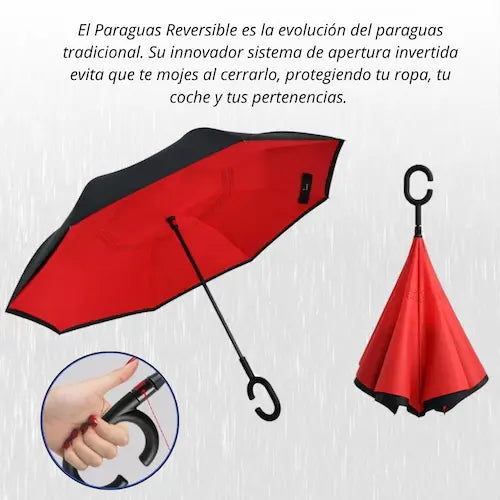 Paraguas De Cierre Invertido Antiviento