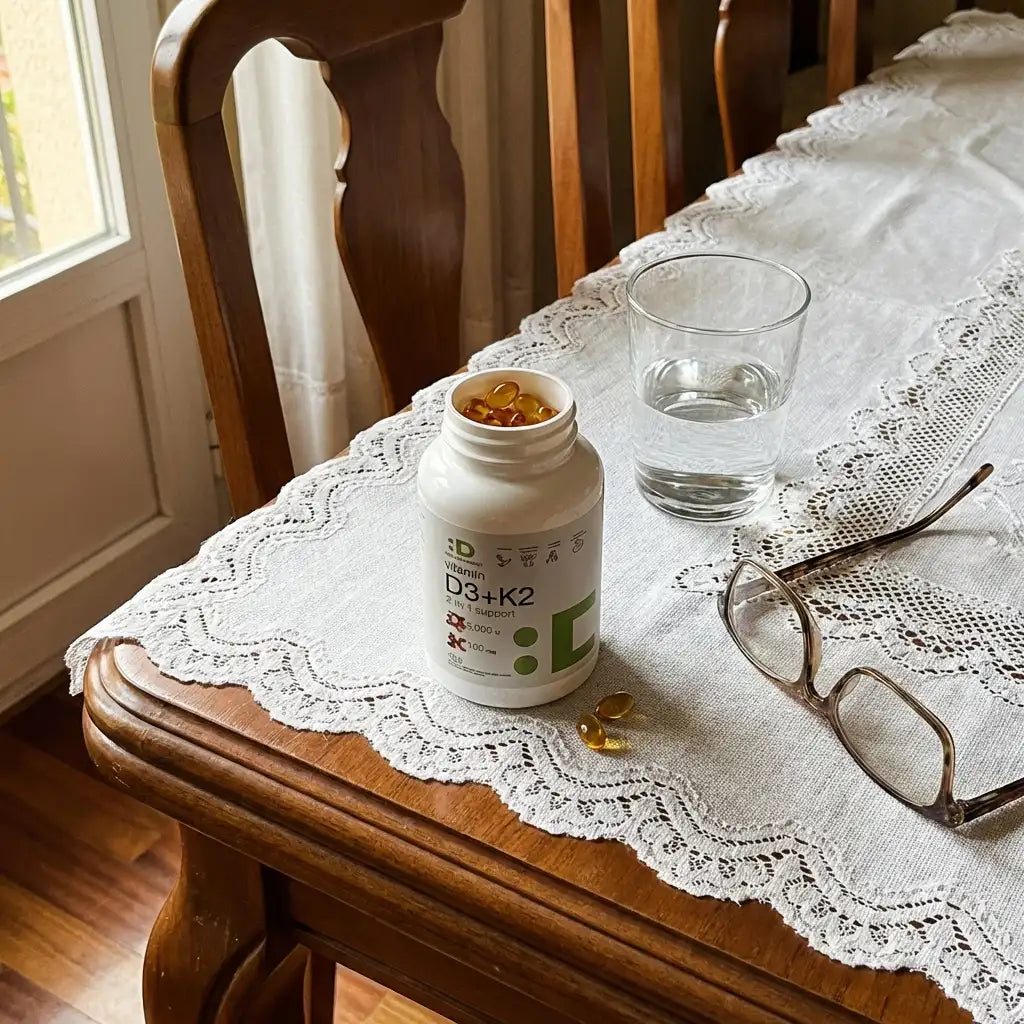 Vitamina D3 K2 con aceite de coco