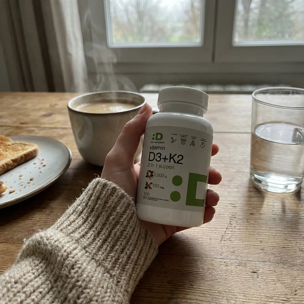 Vitamina D3 K2 con aceite de coco
